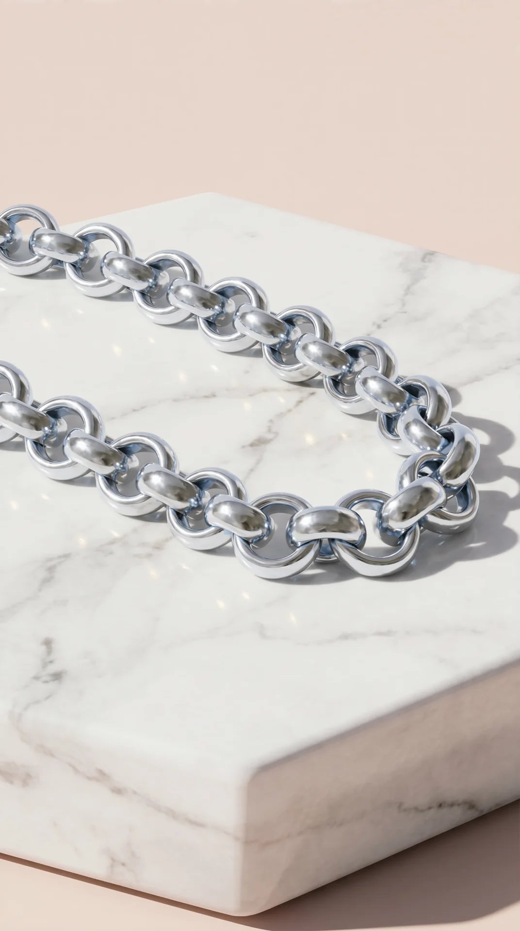 Belcher Link Chain Plated Necklace