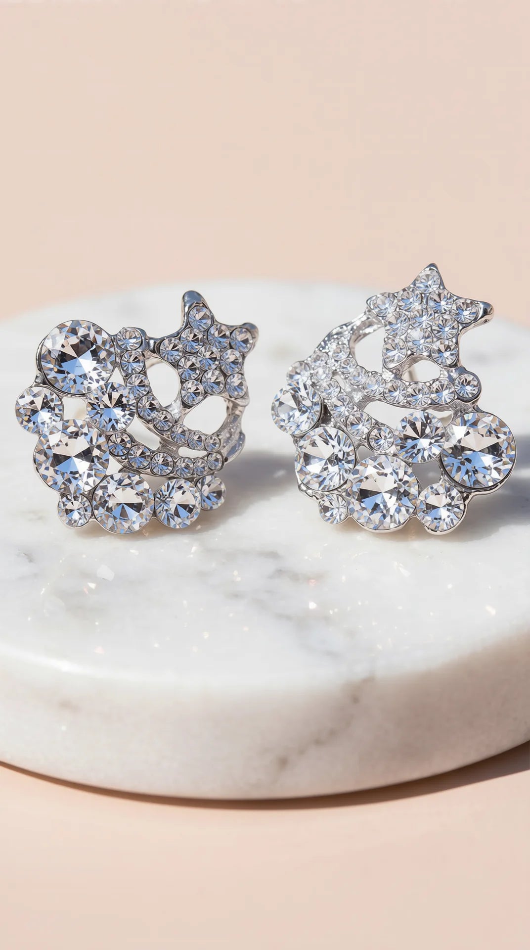 Star Cluster Crystal Stud Earrings