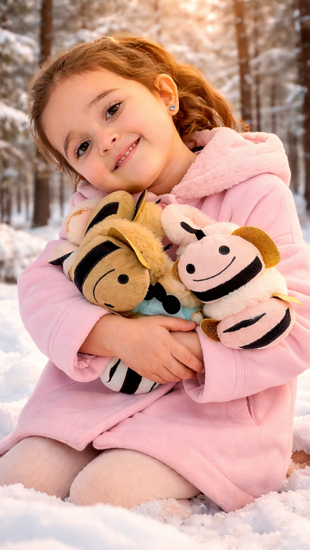 Cute Bee Plush Earmuffs for Kids Soft Winter Ear Warmers Pack Of 12
