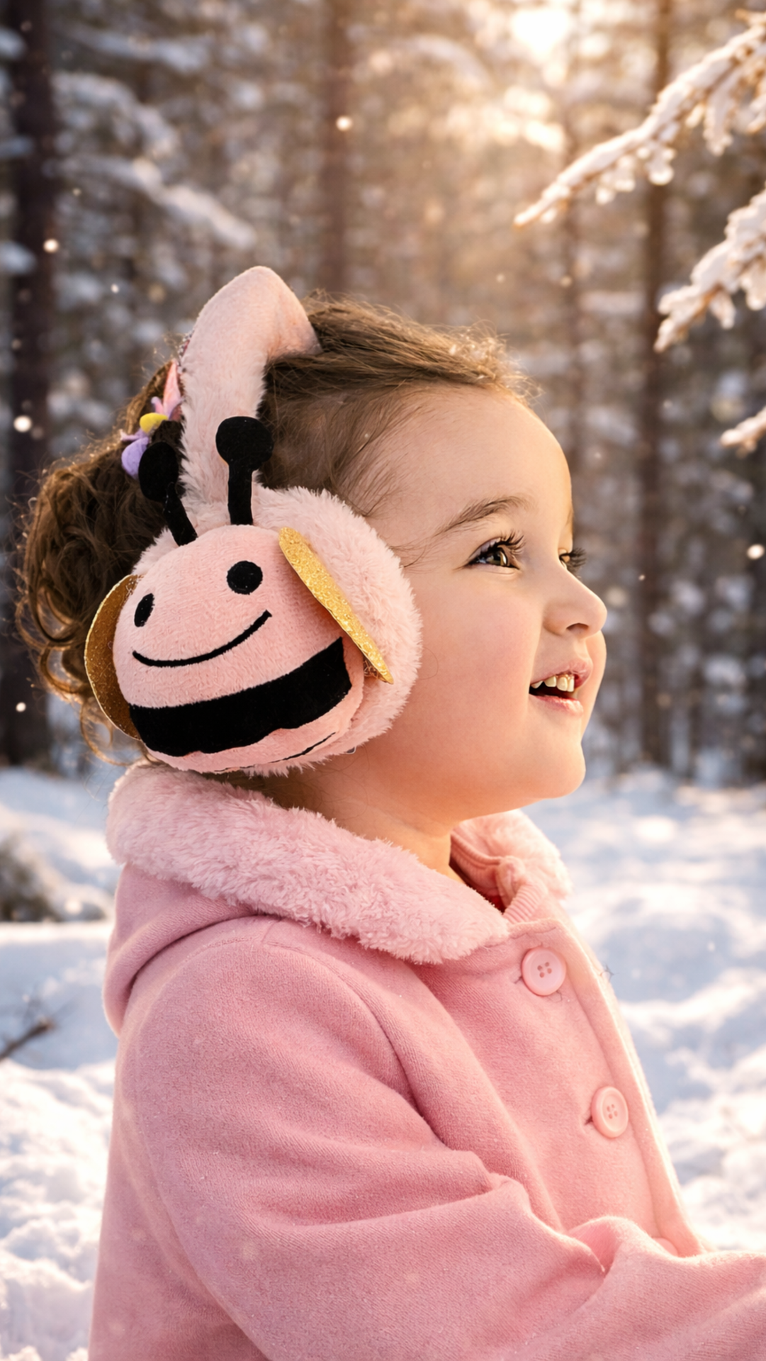 Cute Bee Plush Earmuffs for Kids Soft Winter Ear Warmers Pack Of 12