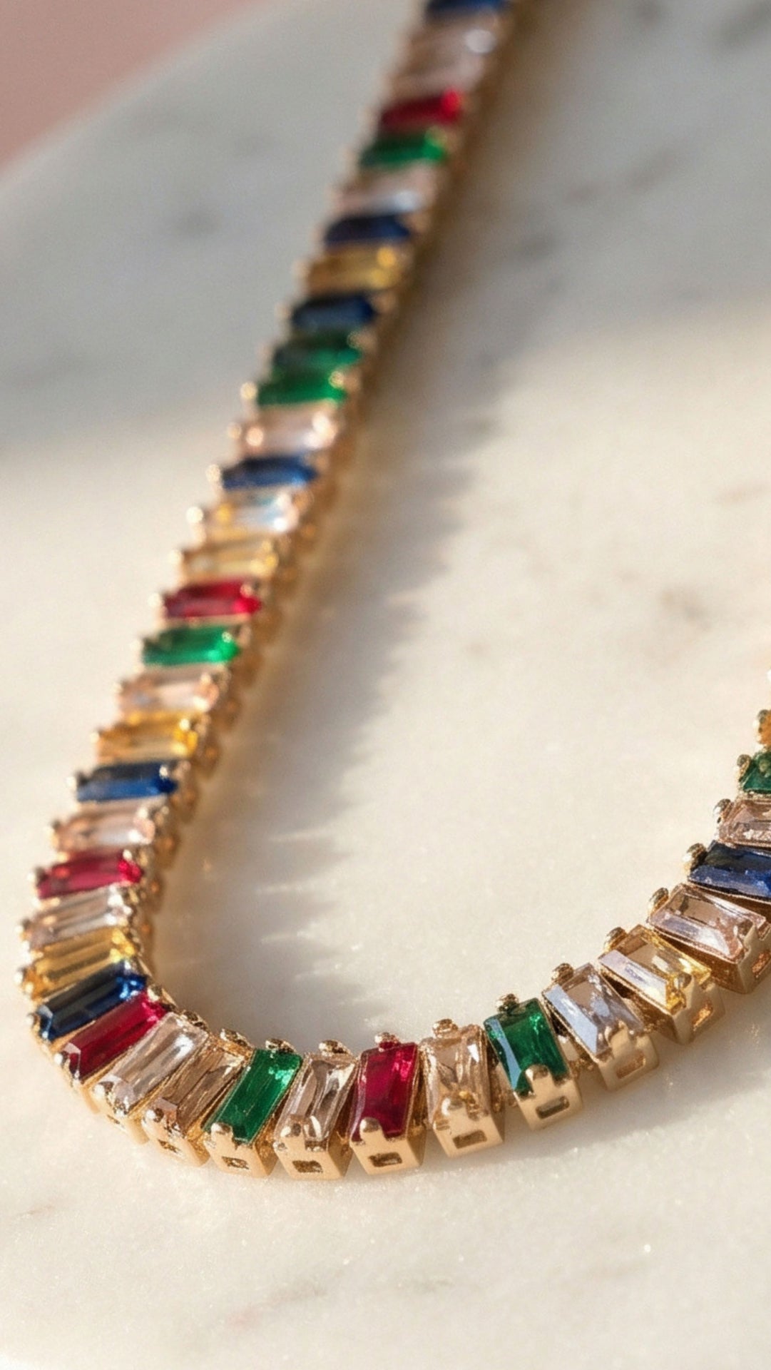 Baguette Cut Couture Crystal Necklace