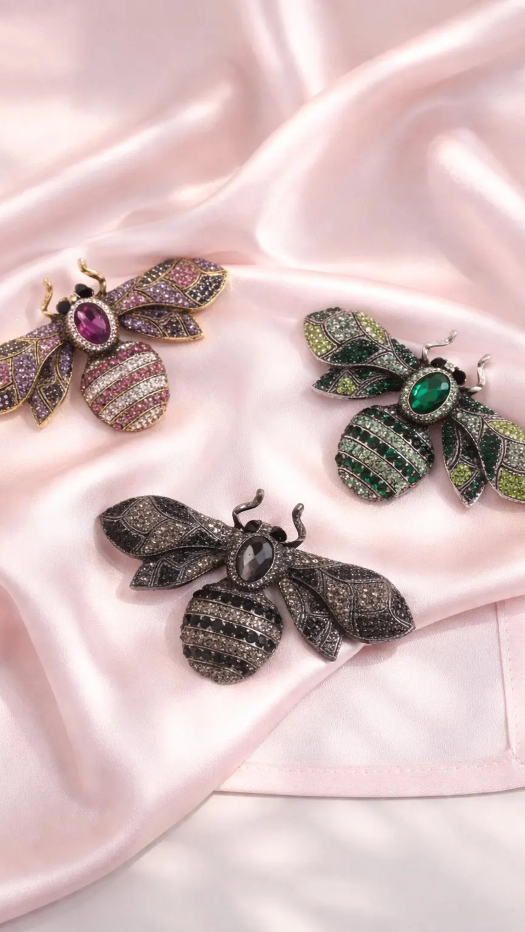 Bee Crystal Brooch Pin Oversized Statement Jewellery