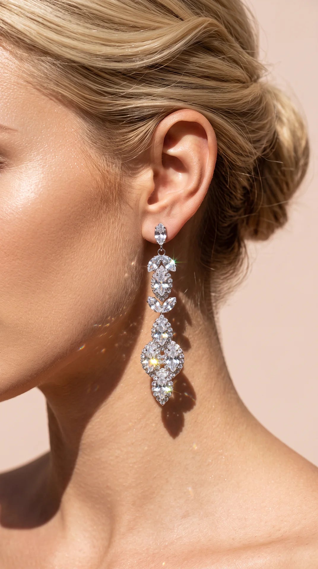 Layered Crystal Drop & Dangle Statement Earrings