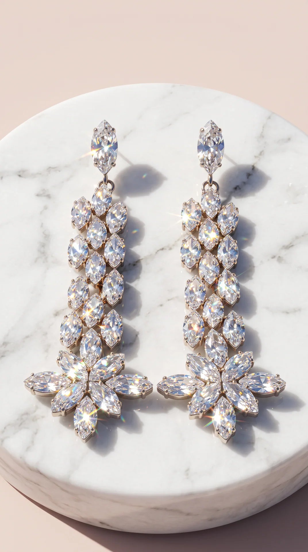 Marquise Cut Crystal Drop & Dangle Statement Earrings