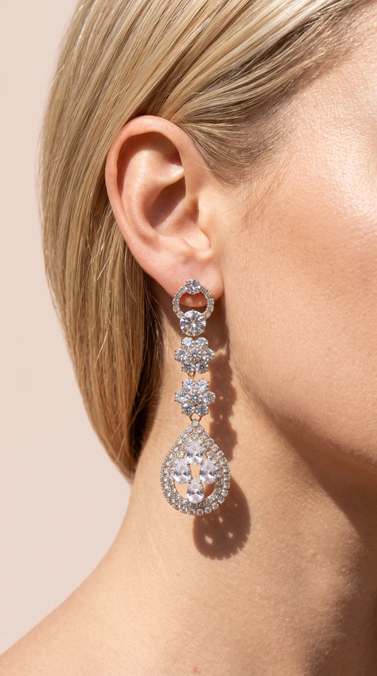 Teardrop Crystal Drop & Dangle Statement Earrings