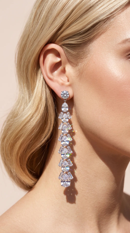 Mixed Cut Crystal Drop & Dangle Statement Earrings