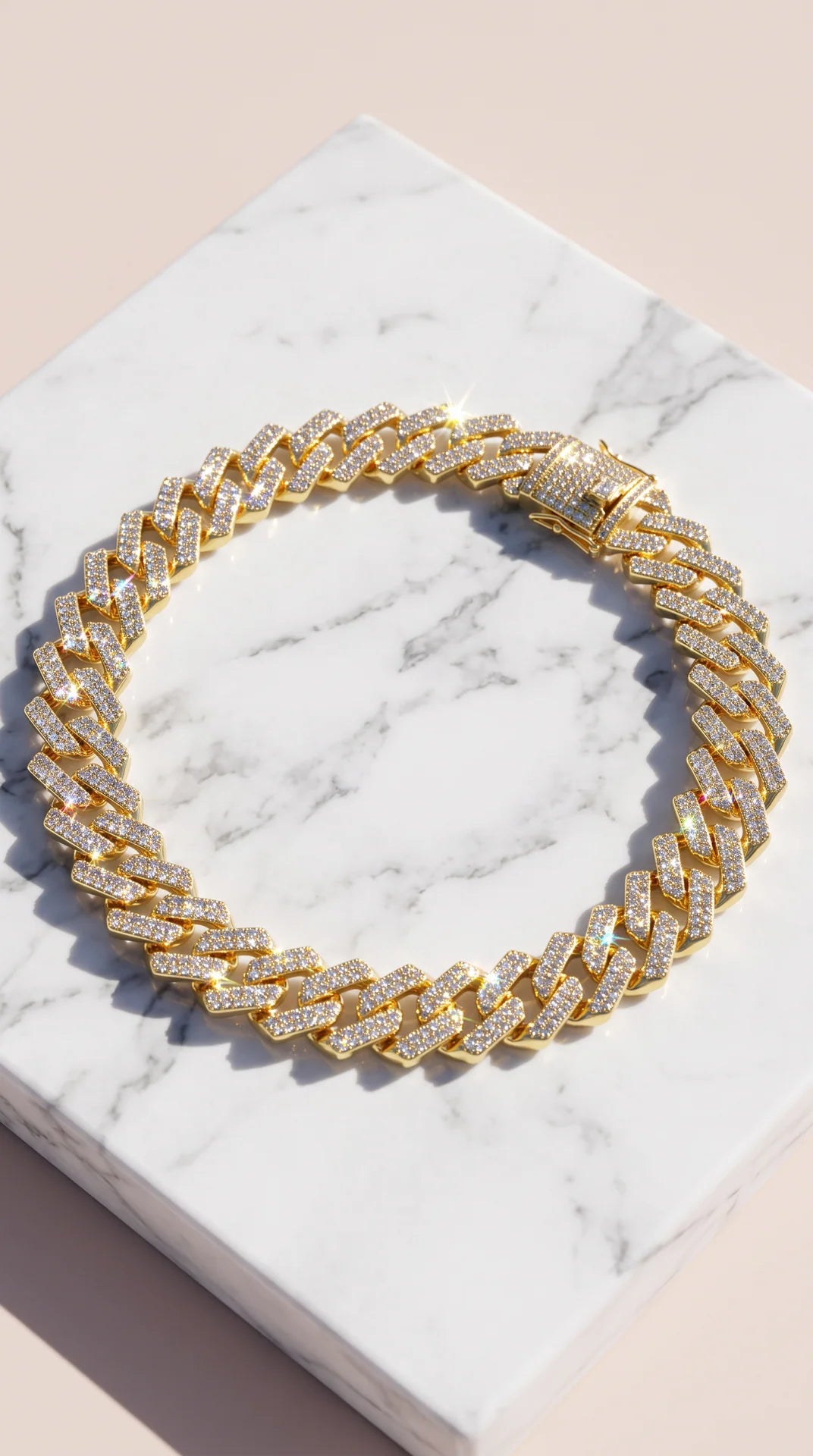 Pavé Cuban Link Curb Chain Necklace