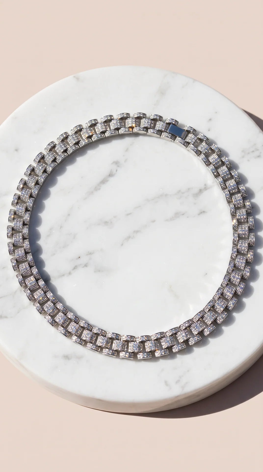 Women's Crystal Cuban Link Necklace