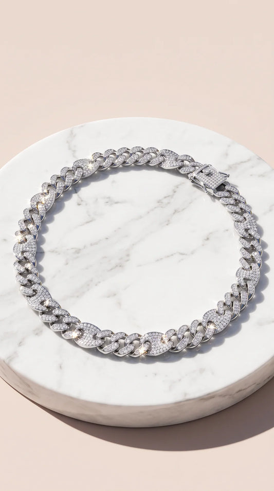 Micro Pavé Miami Curb Chain Necklace
