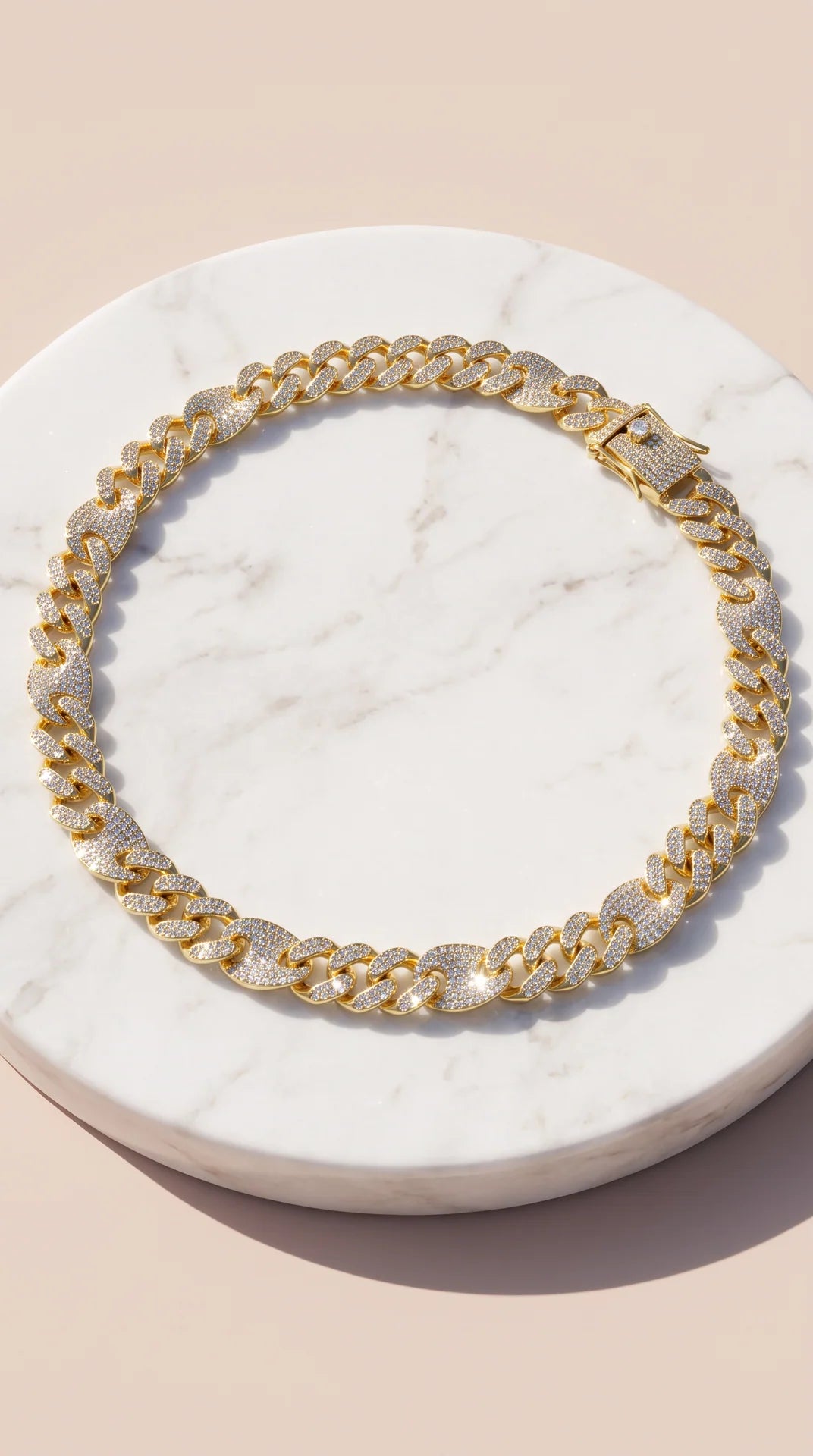 Micro Pavé Miami Curb Chain Necklace