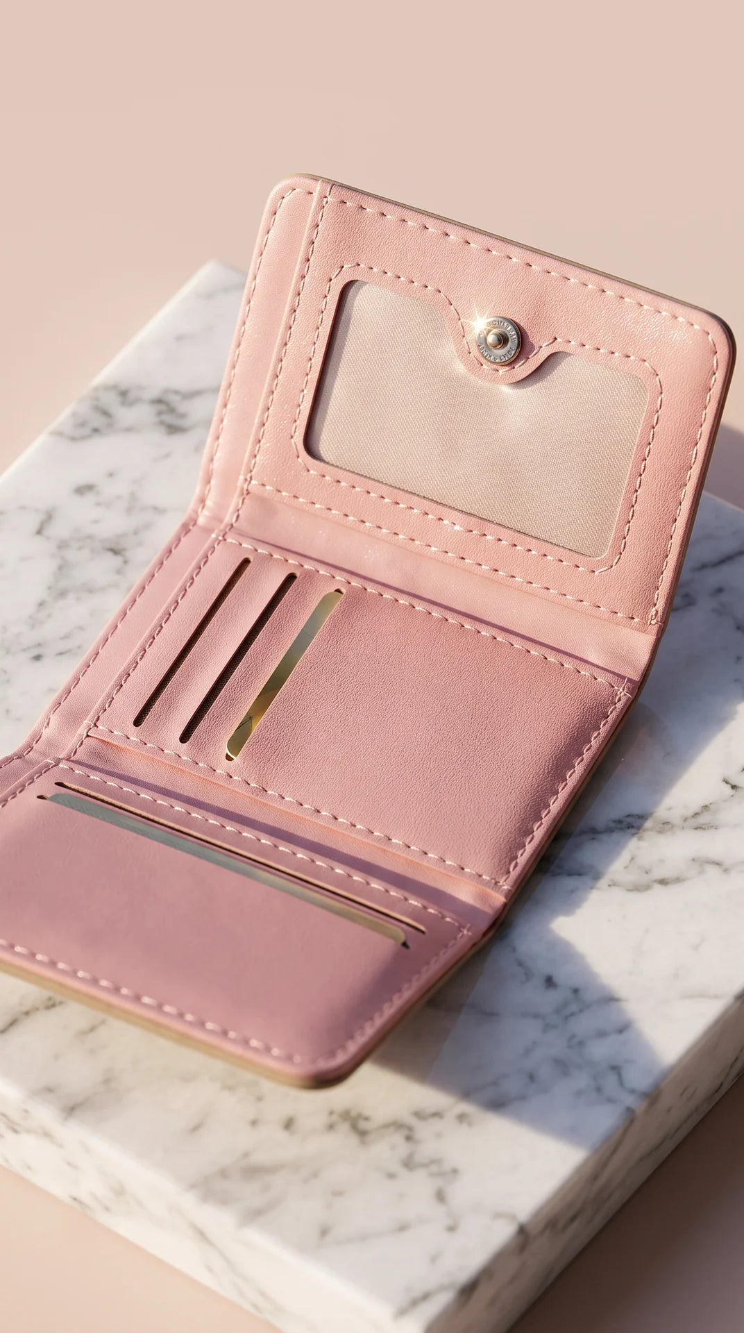Women's Appliqué Cat Kiss-Lock Compact Wallet