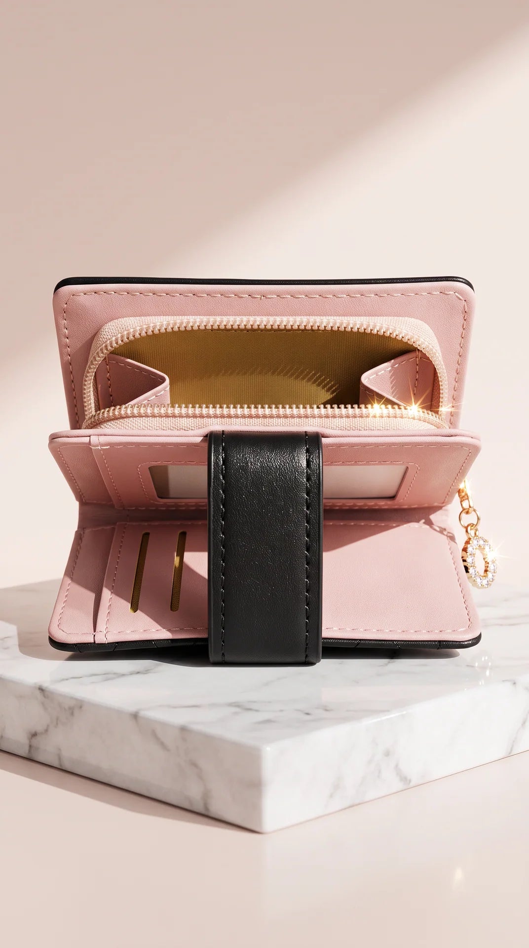 Women's Quilted Zip-Around Multi-Card Wallet