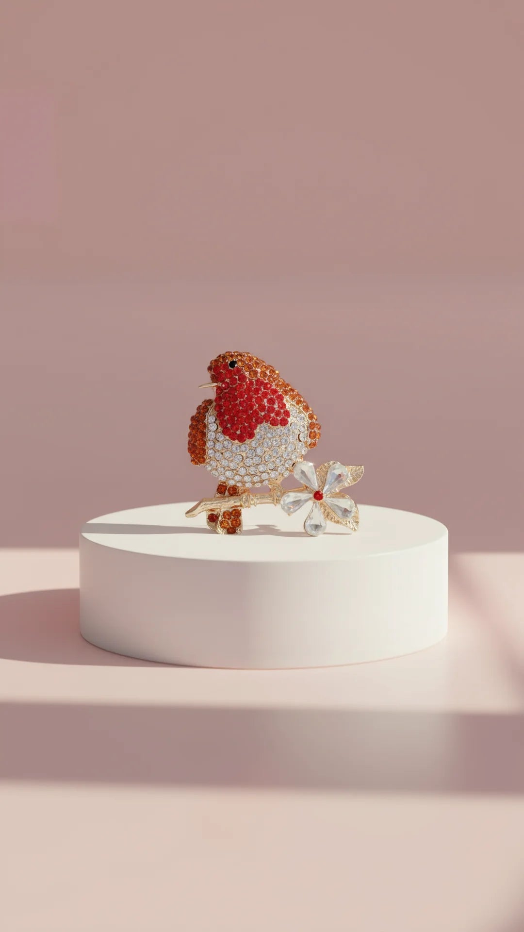 Robin Crystal Brooch Pin
