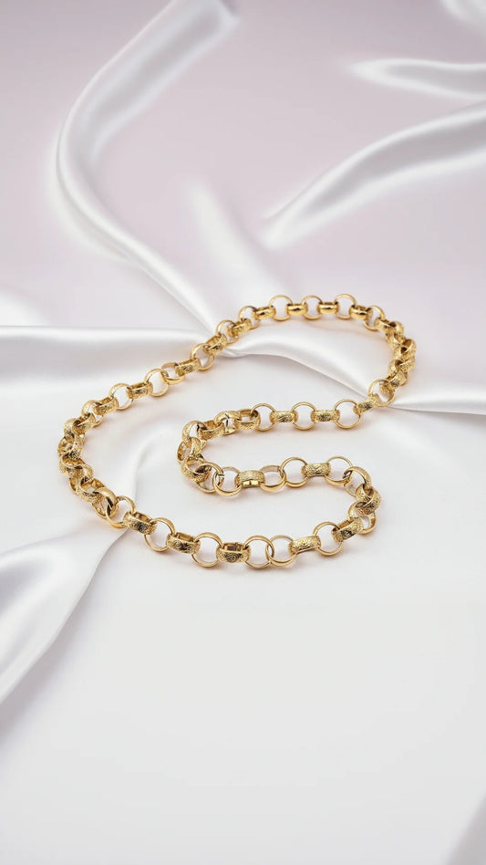Waterproof Gold Plated Belcher Chain Necklace Large Link
