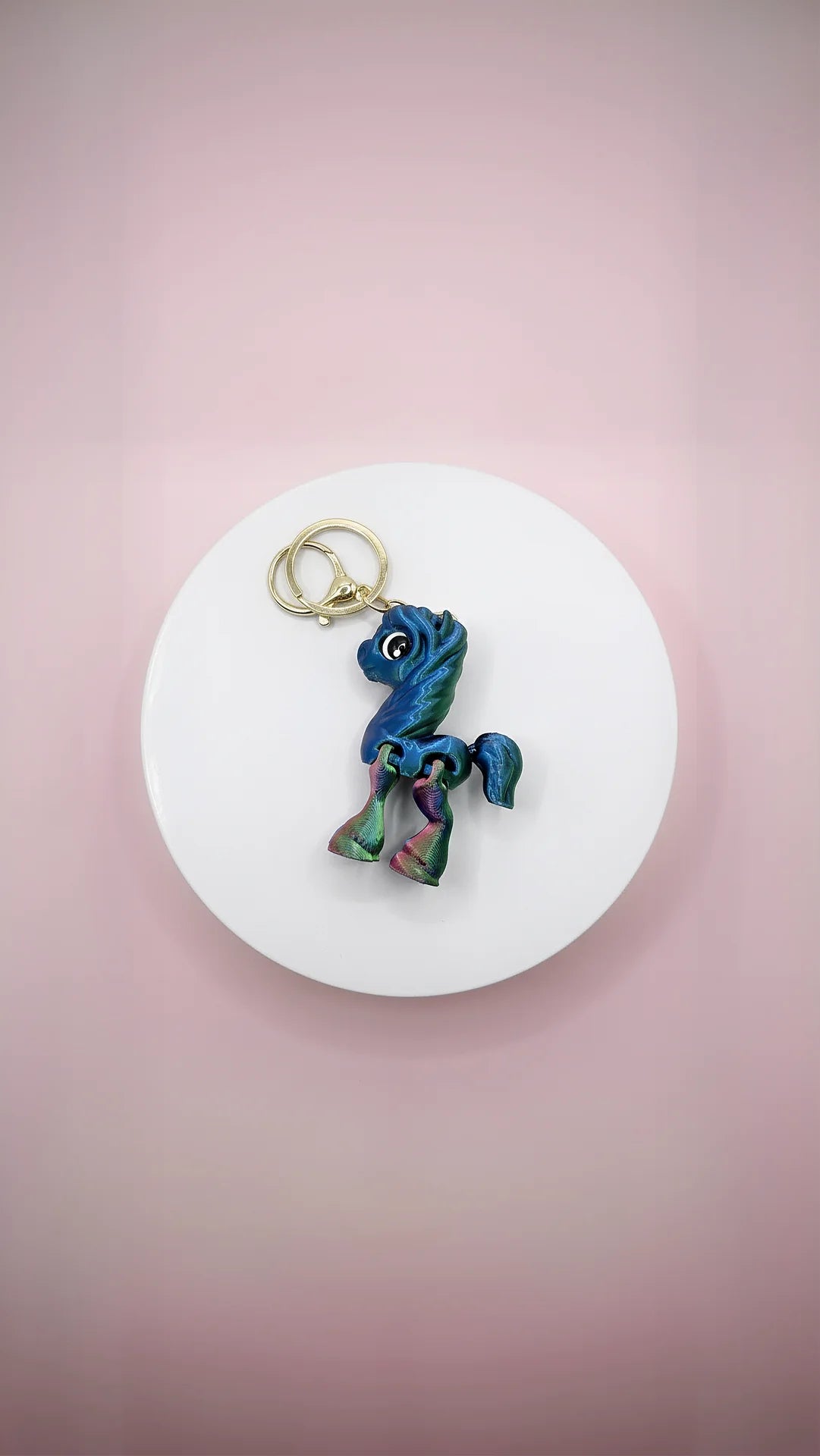 3D Printed Fantasy Flexi Horse : Bioplastic Fidget Key Ring