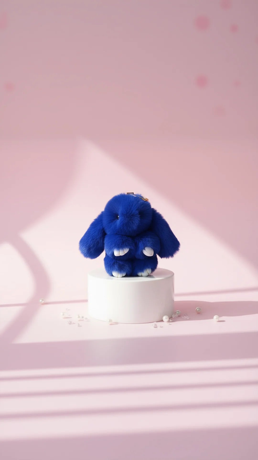 Fluffy Bunny Rabbit Key Ring & Bag Charm