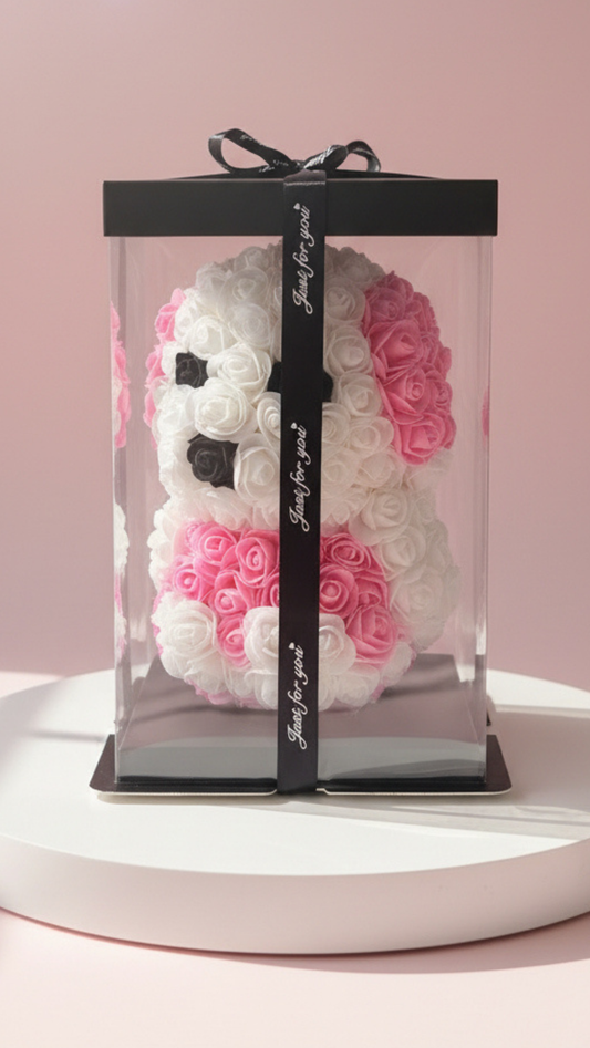 Silk Artificial Flower Puppy Dog Roses With Luxury Gift Box