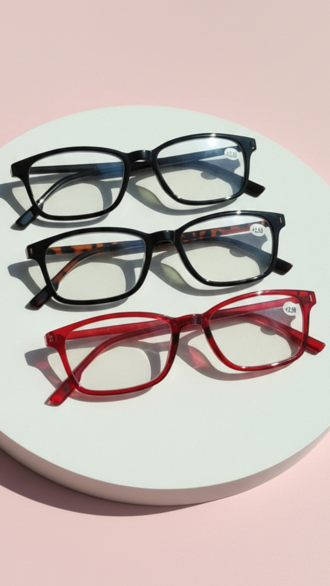 Acrylic Light Weight Rectangular Reading Glasses