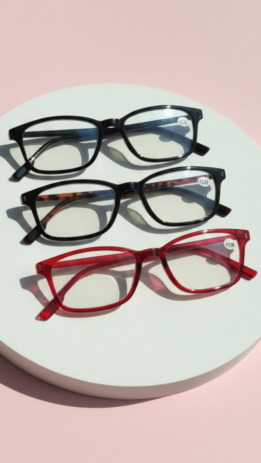 Acrylic Light Weight Rectangular Reading Glasses