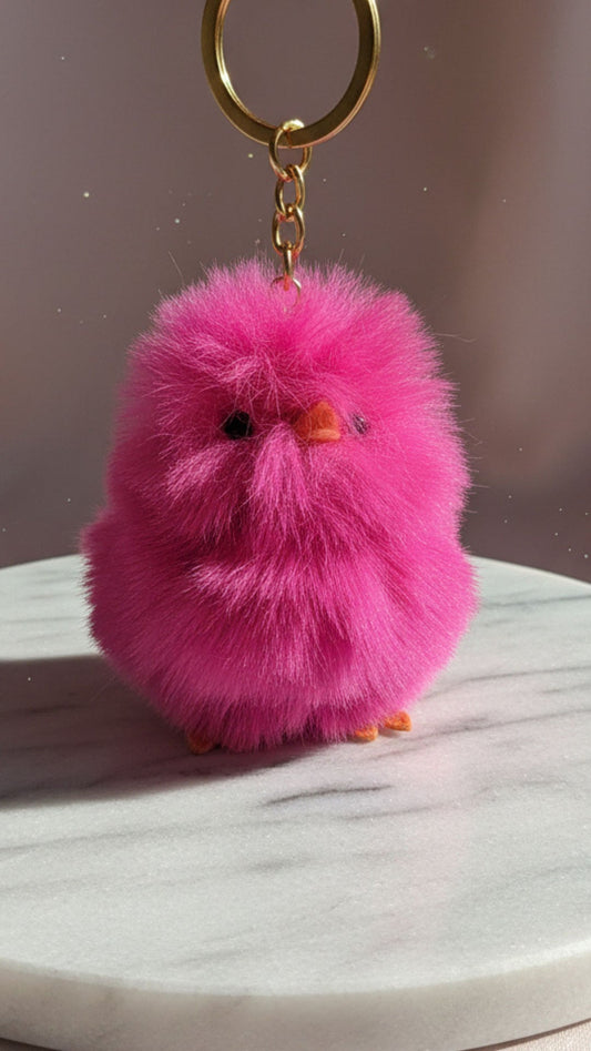 Fluffy Chick Key Ring & Bag Charm