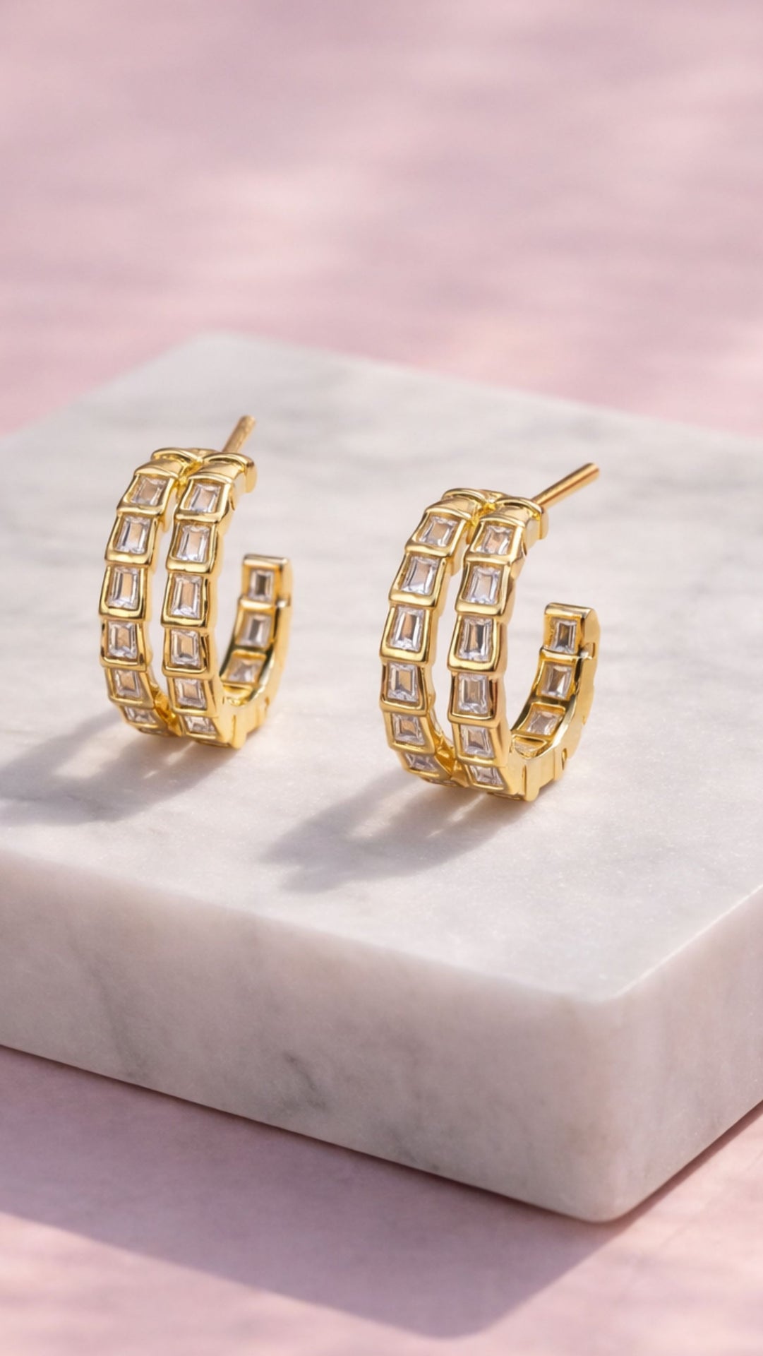 Huggie Crystal Stud Earrings