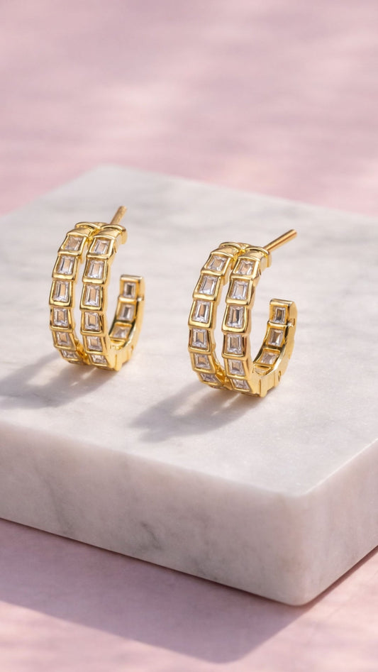 Huggie Crystal Stud Earrings