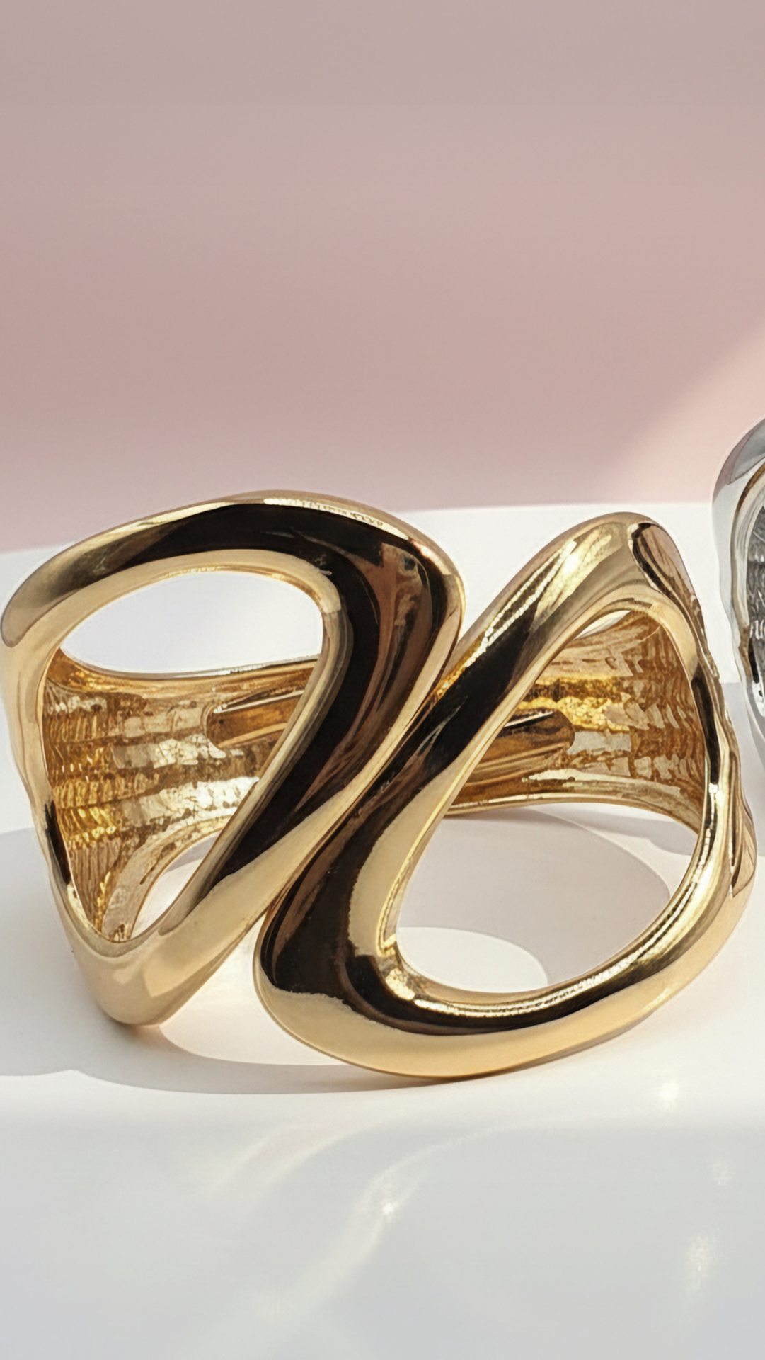 Chunky Melted Wavey Cuff Bangle