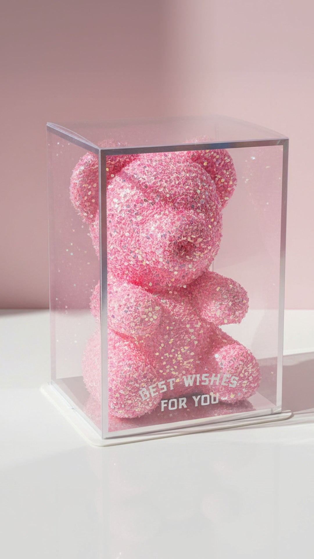 Crystal Glitter Teddy Bear Figurine With Gift Box