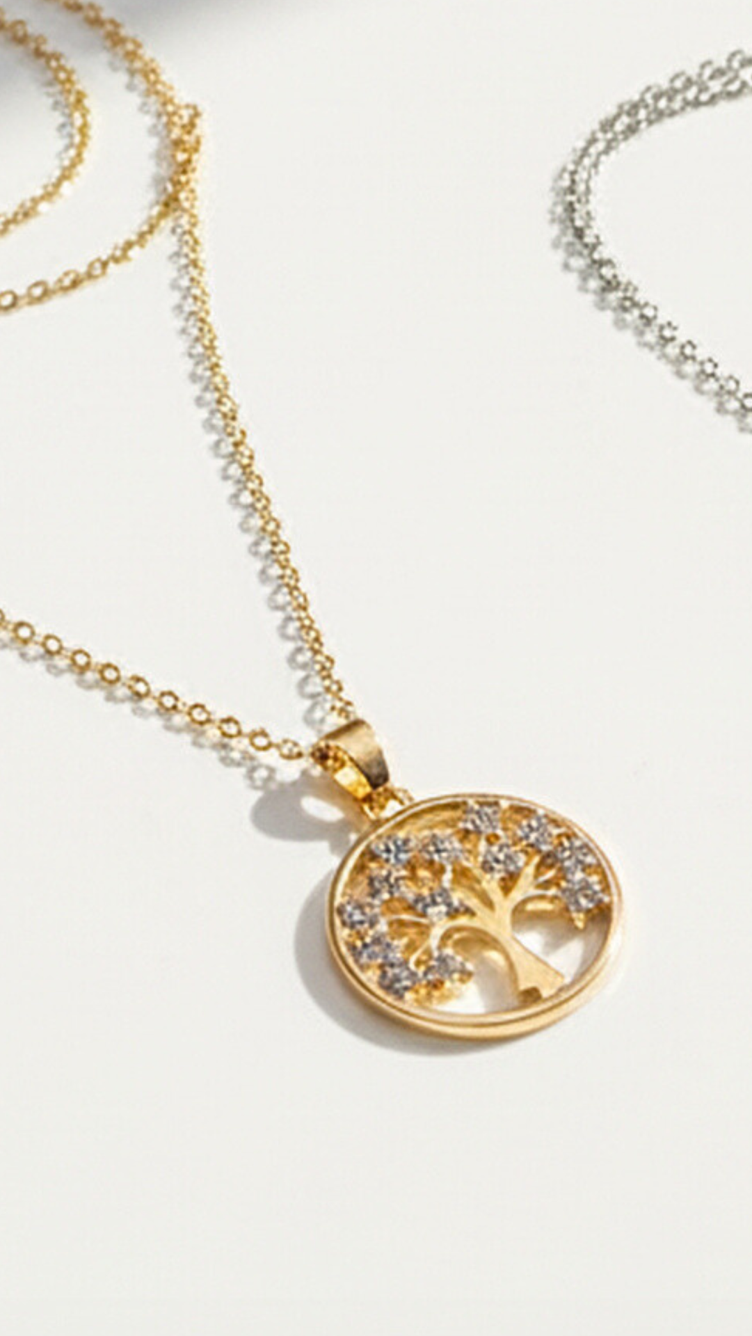 Tree Of Life Crystal Pendant Necklace
