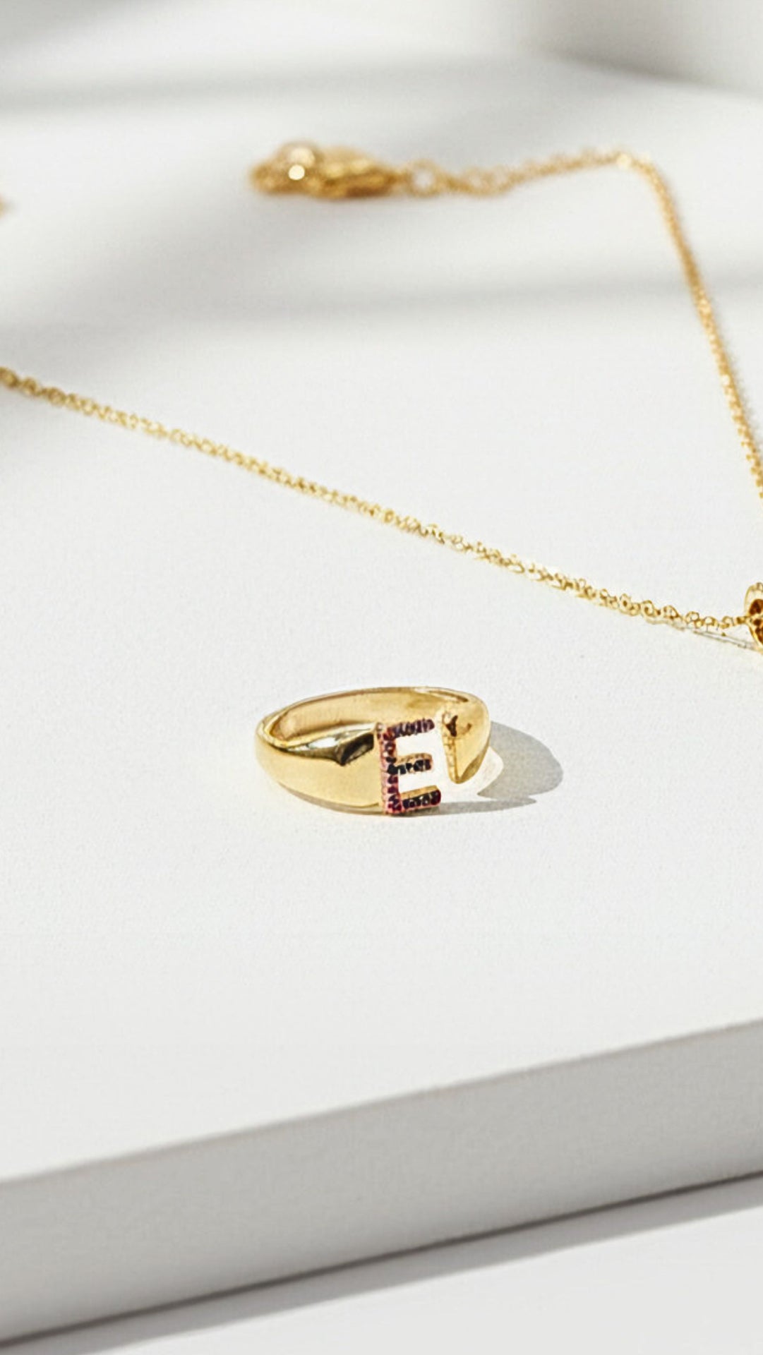 Personalised Initial Jewellery Gift Set – Necklace, Ring & Bracelet