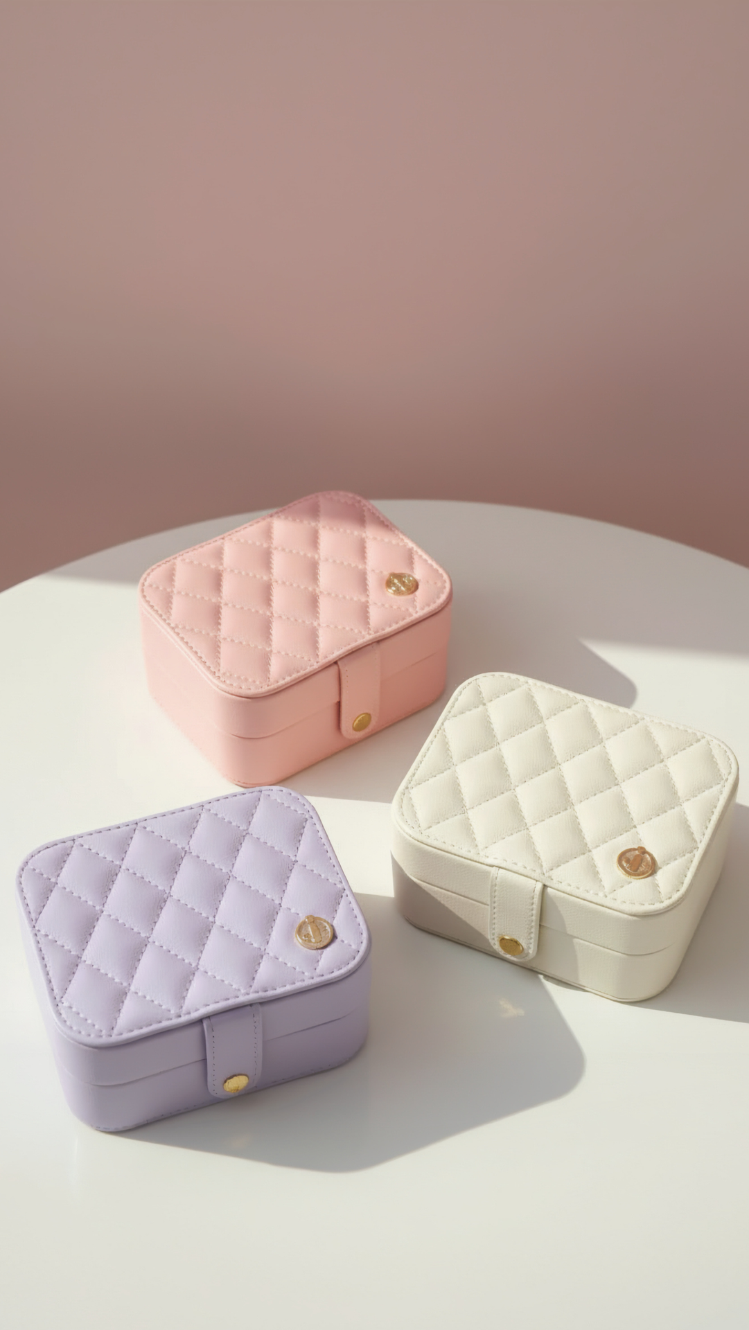 Quilted Travel Jewellery Box Organizer