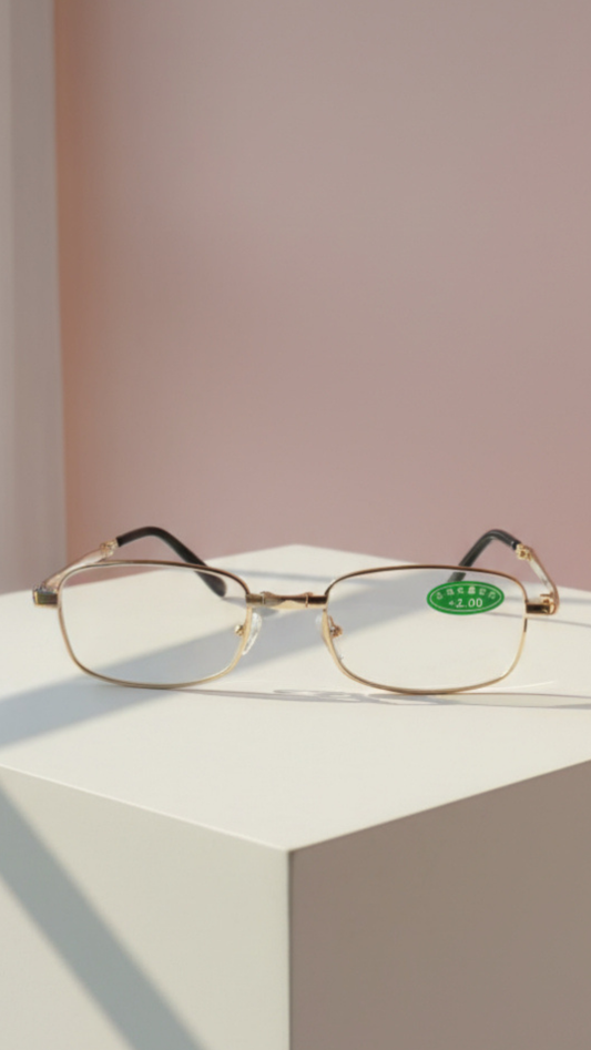 Gold Frame Alloy Reading Glasses