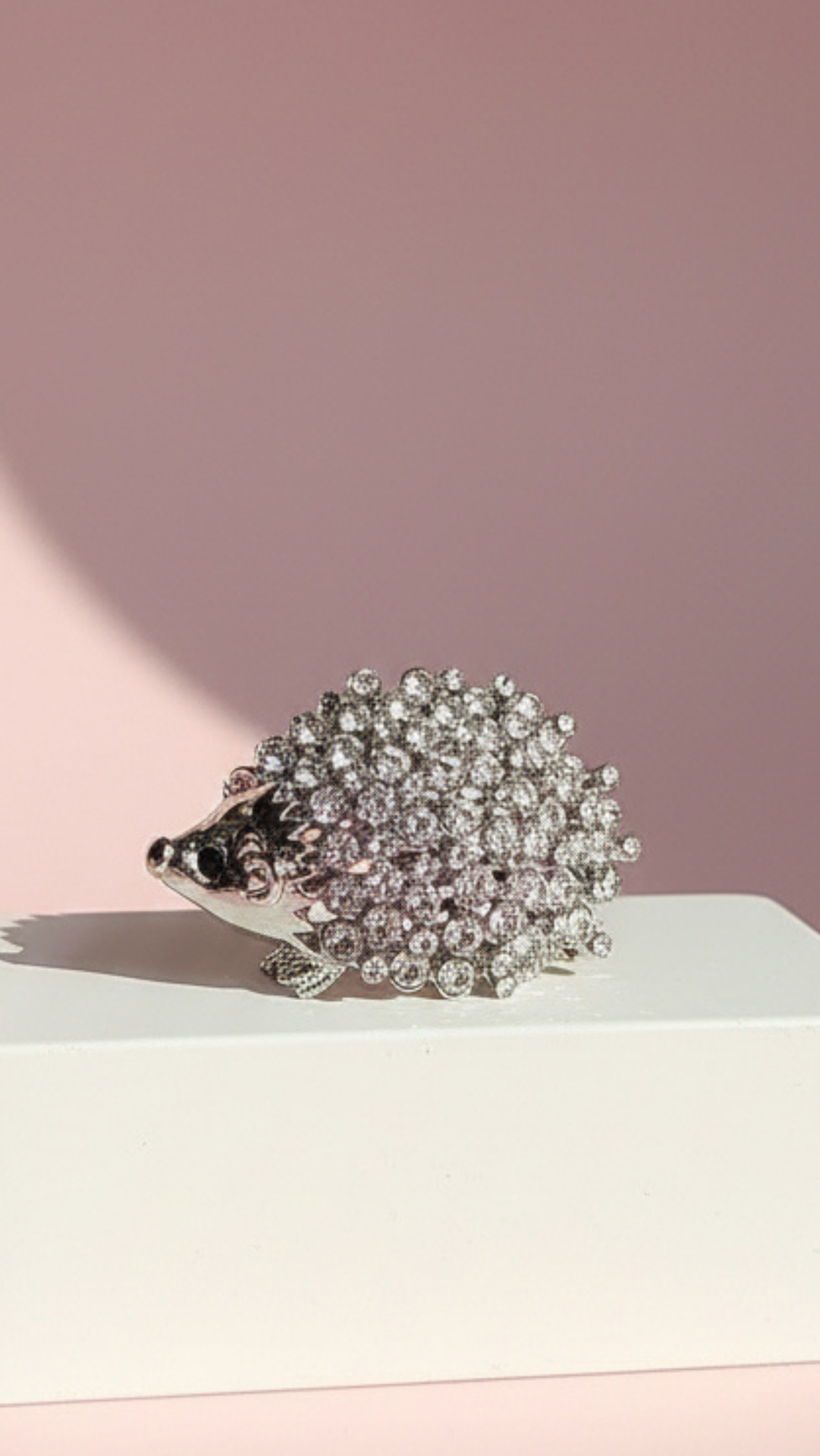 Hedgehog Animal Crystal Brooch Pin