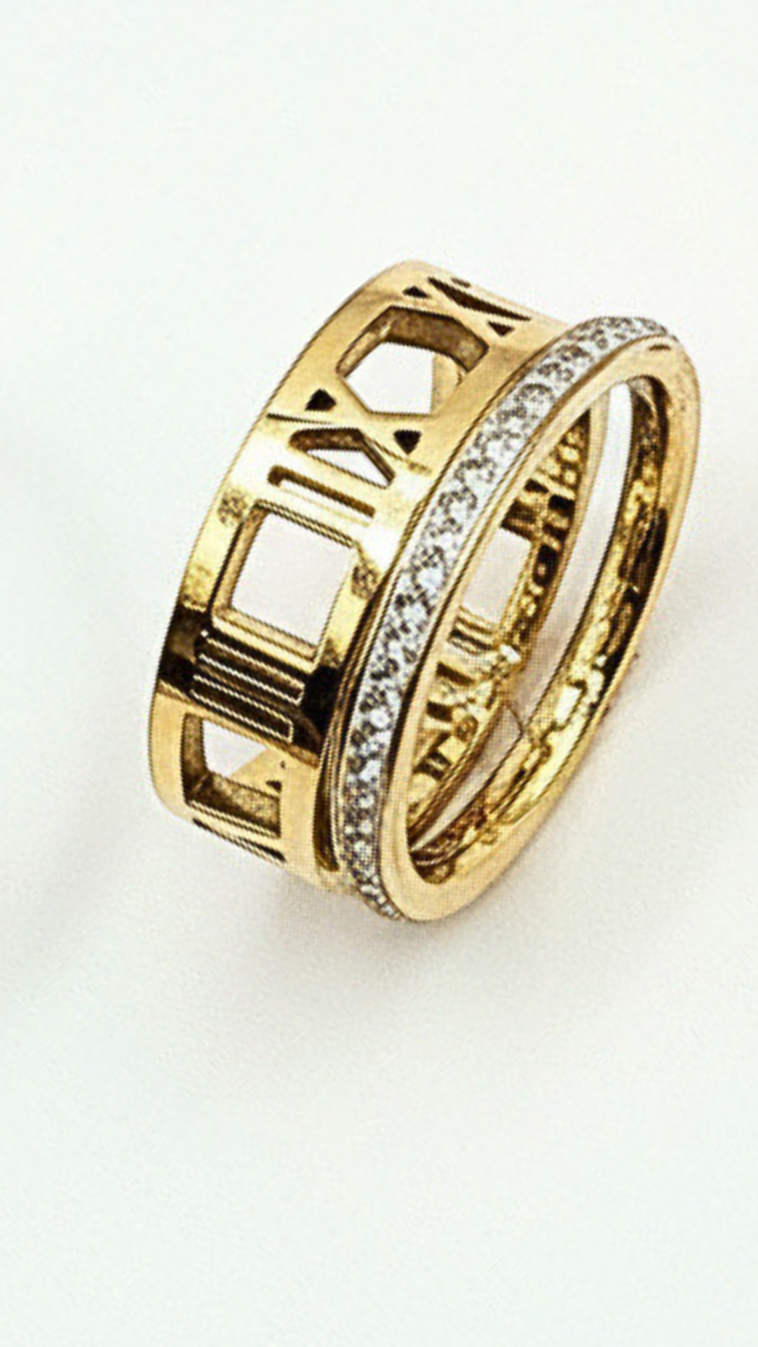 24 Pack Of Gold Plated Numeral Stacking Rings