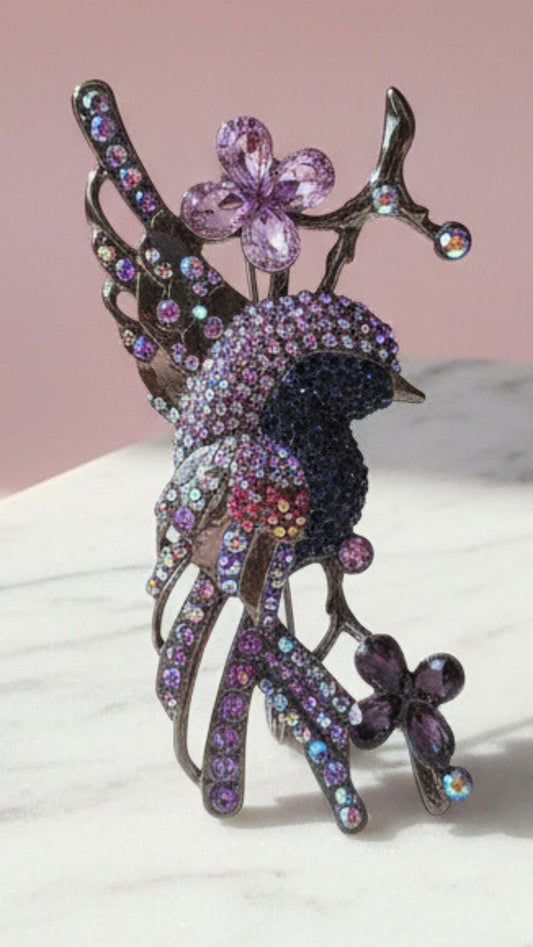Swallow Bird Crystal Brooch Pin