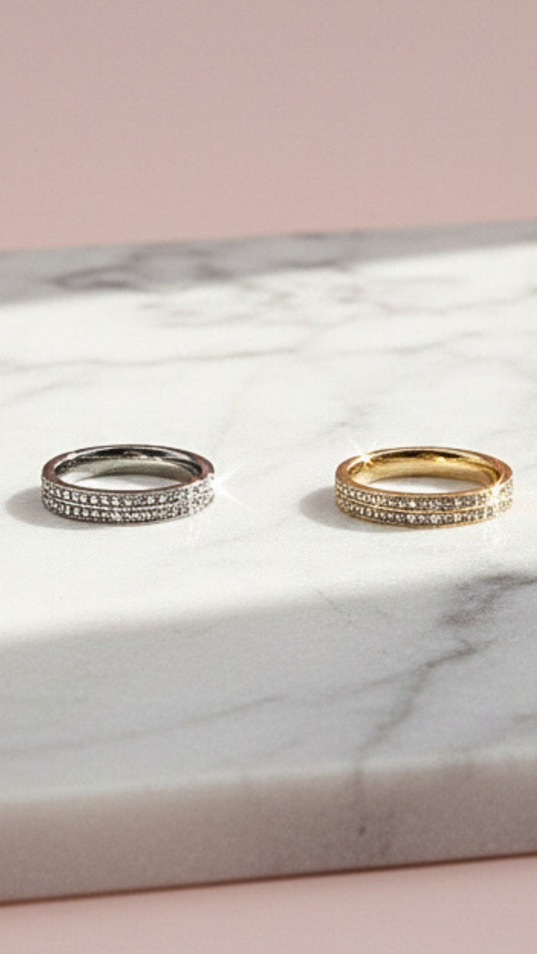 Crystal Stacking Rings Box set of 36