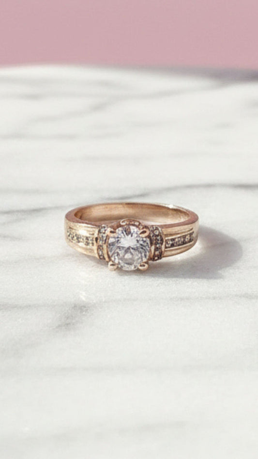 Crystal Gold Ring Box set of 12