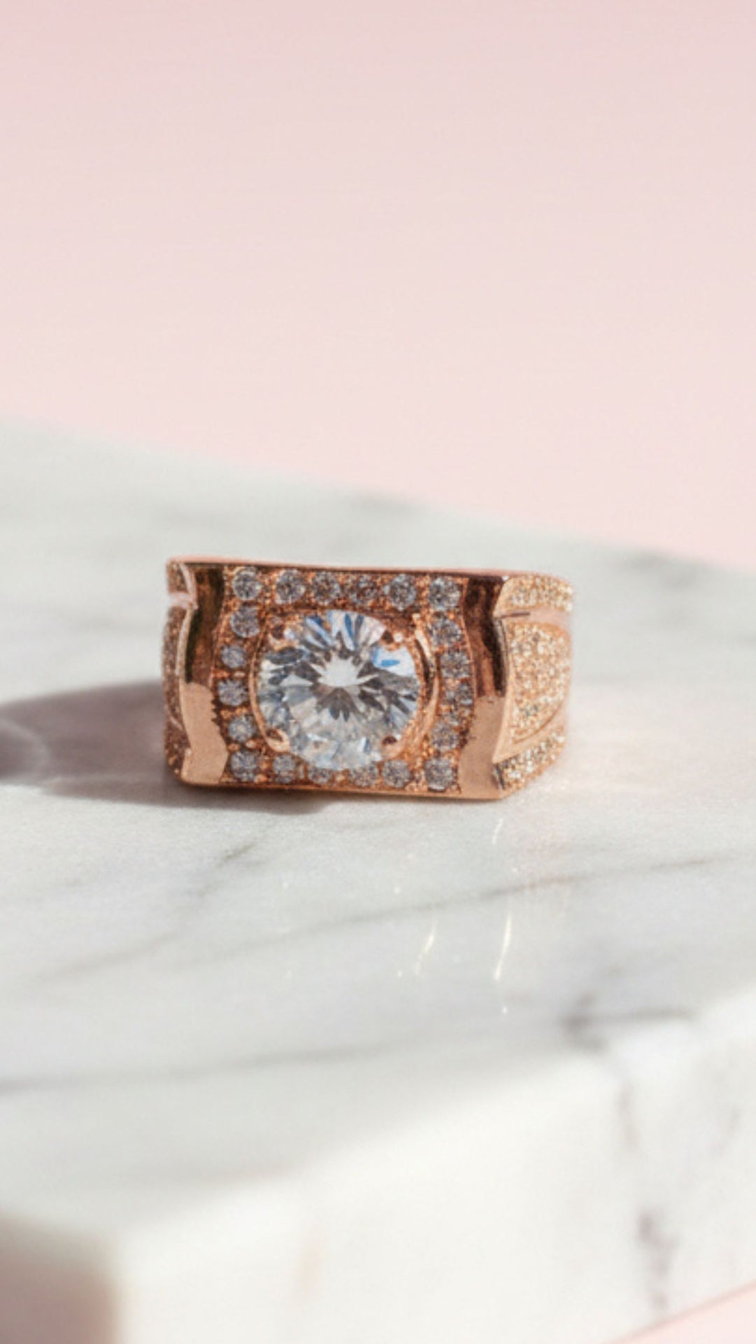 Men's Square Band Crystal Box Set of 12 Rings