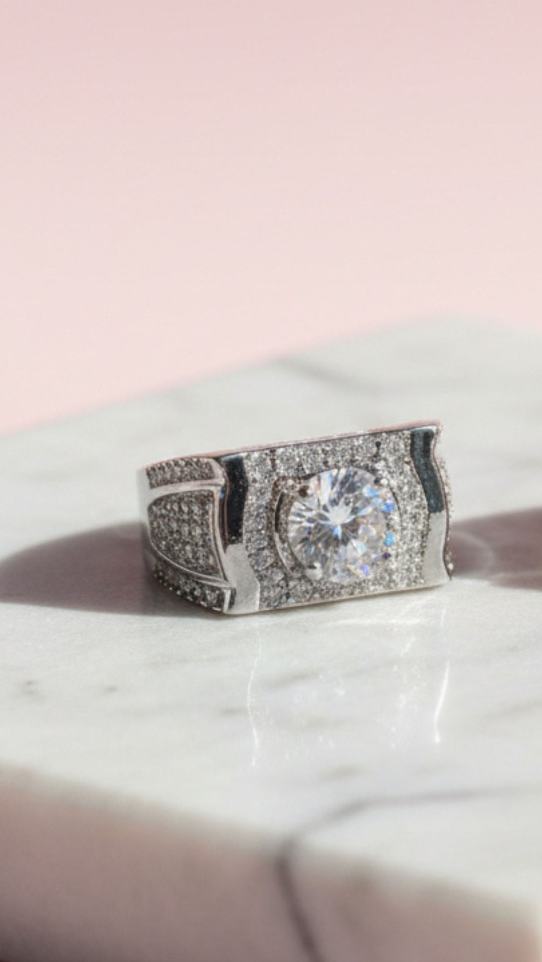 Men's Square Band Crystal Box Set of 12 Rings