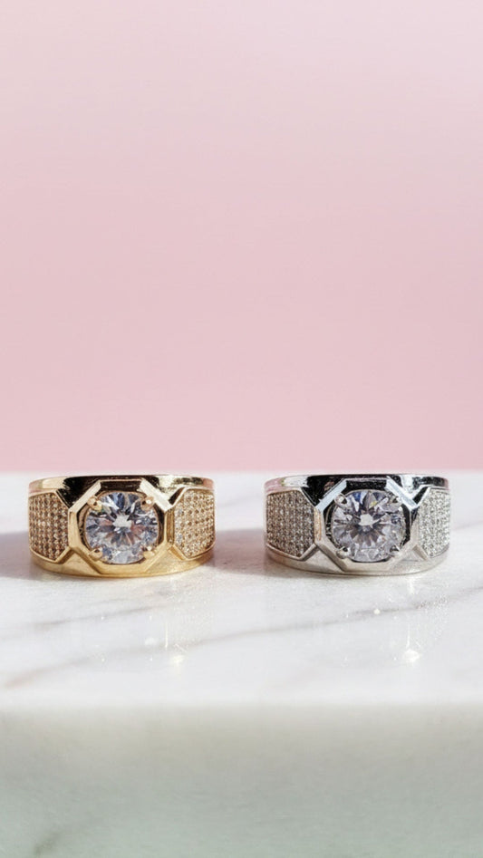 Men's Crystal Band Box Set of 12 Rings