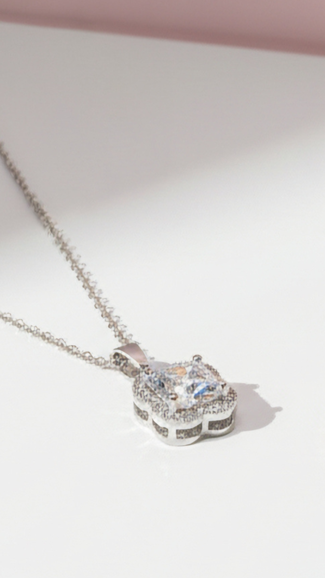 Clover Crystal Pendant Necklace