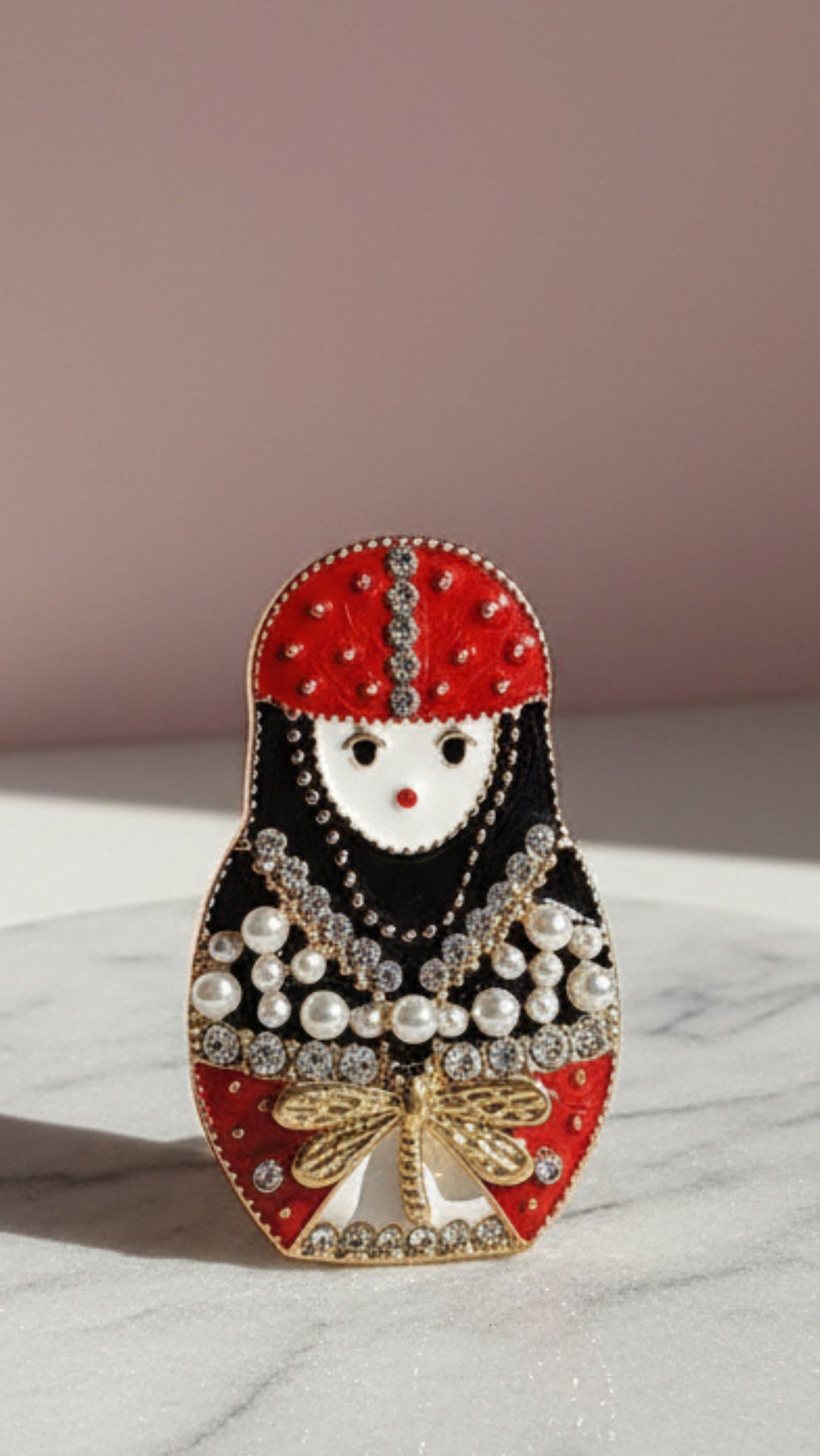 Russian doll Enamel Brooch Pin