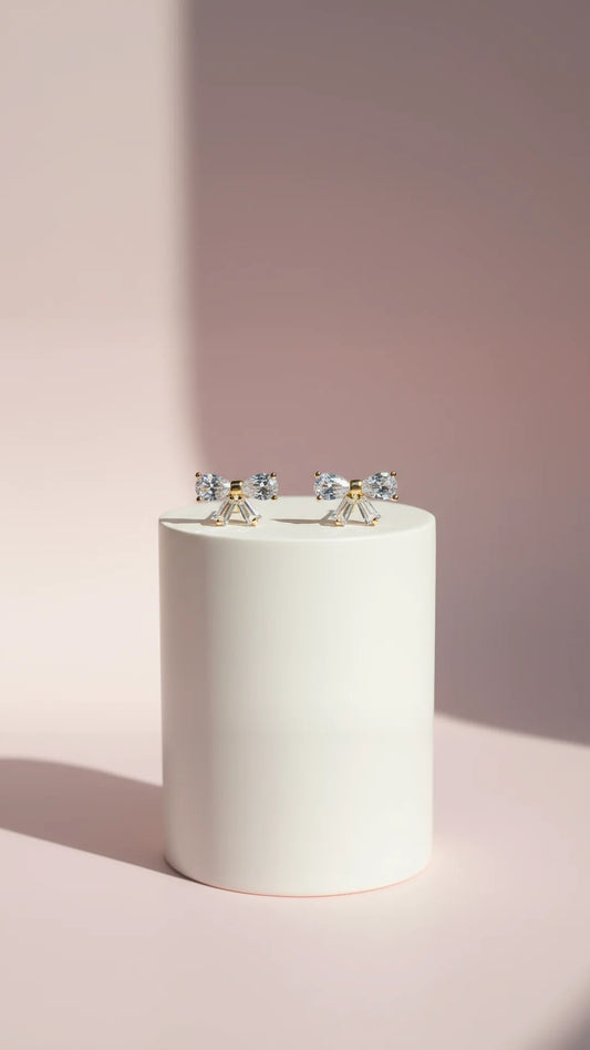 Bow Crystal Stud Earrings