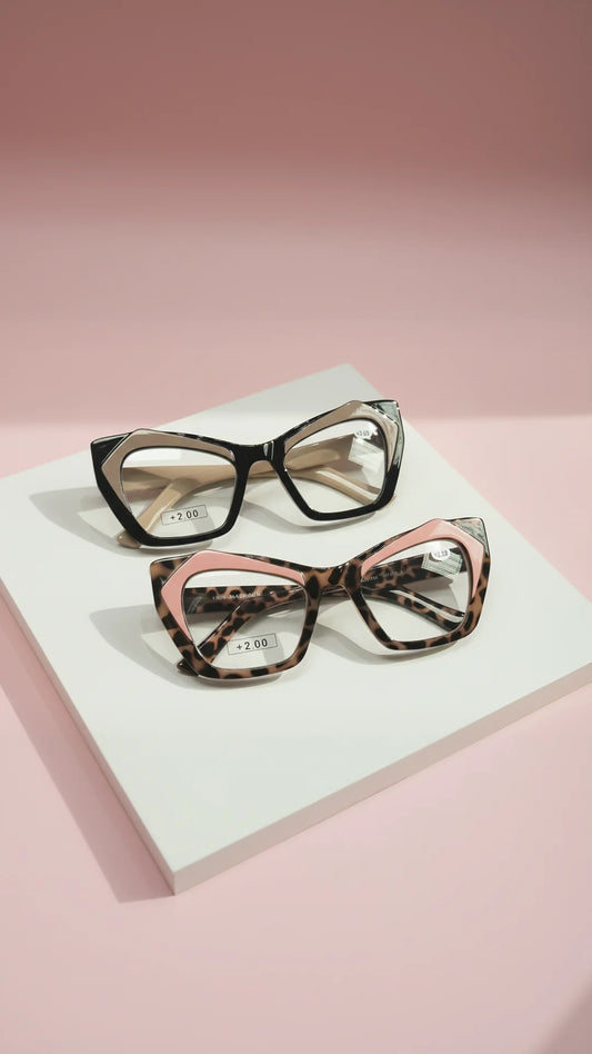 Cat Eye Leopard Print Reading Glasses