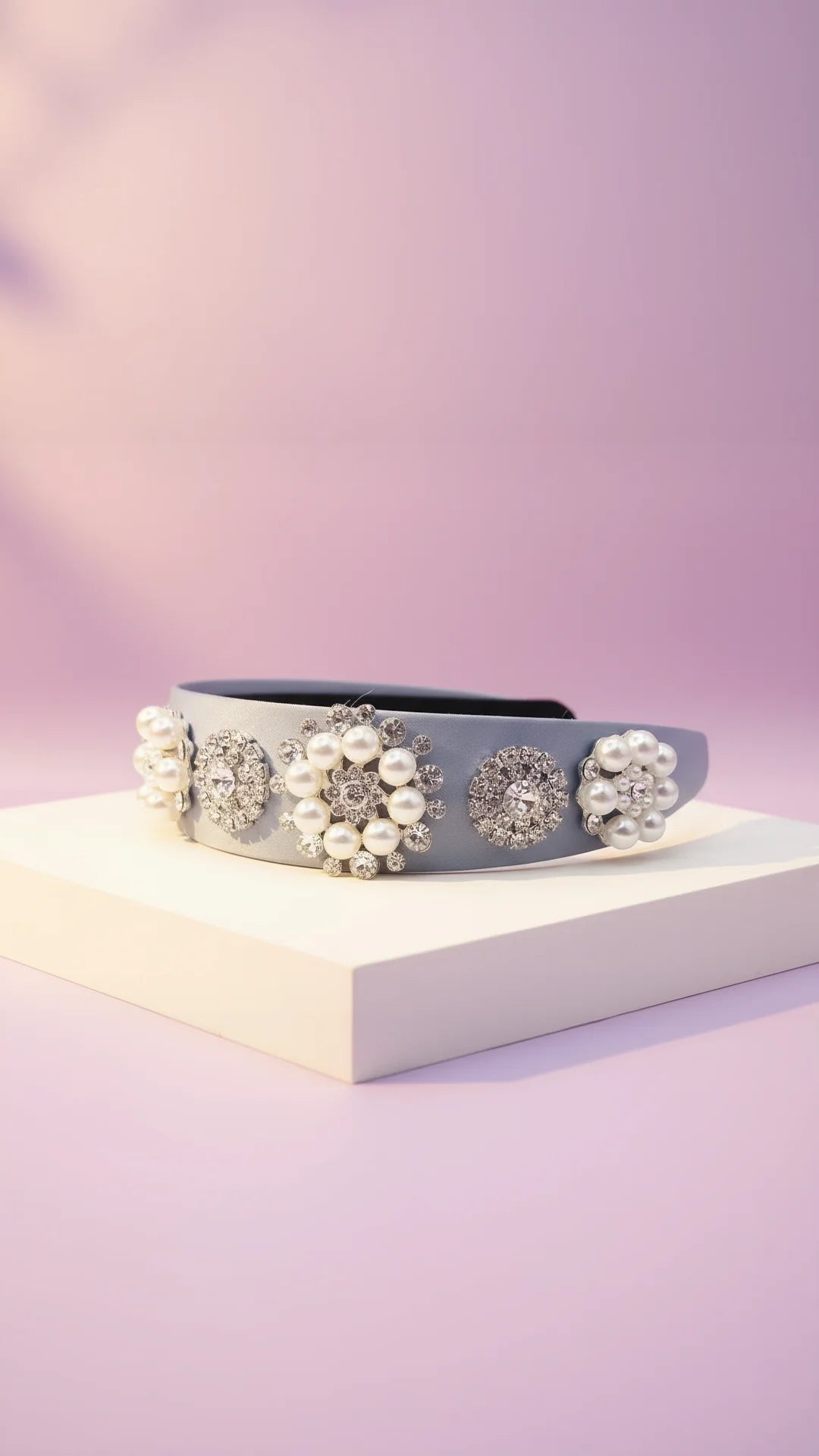 Women’s Pearl Cluster Statement Headband & Hair Band