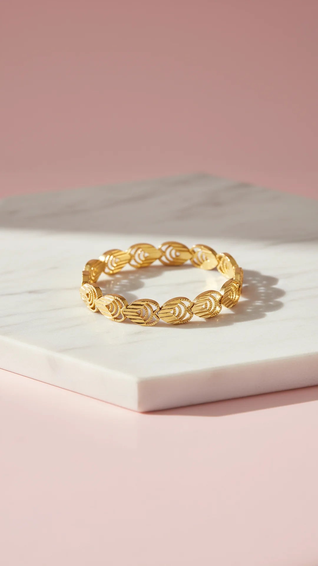 24k Gold Plated Damascus Link Bracelet