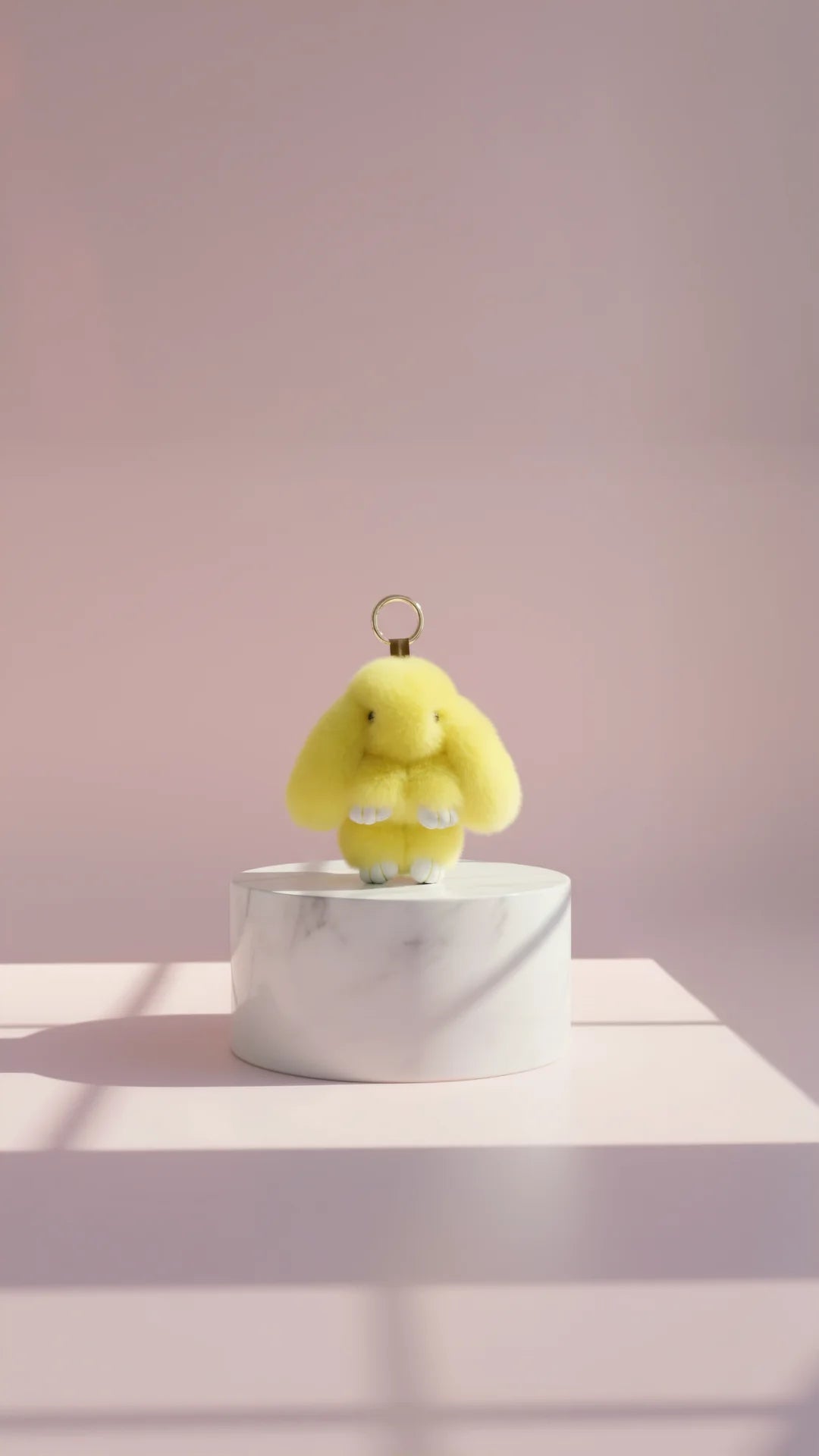 Mini Fluffy Bunny Rabbit Key Ring & Bag Charm