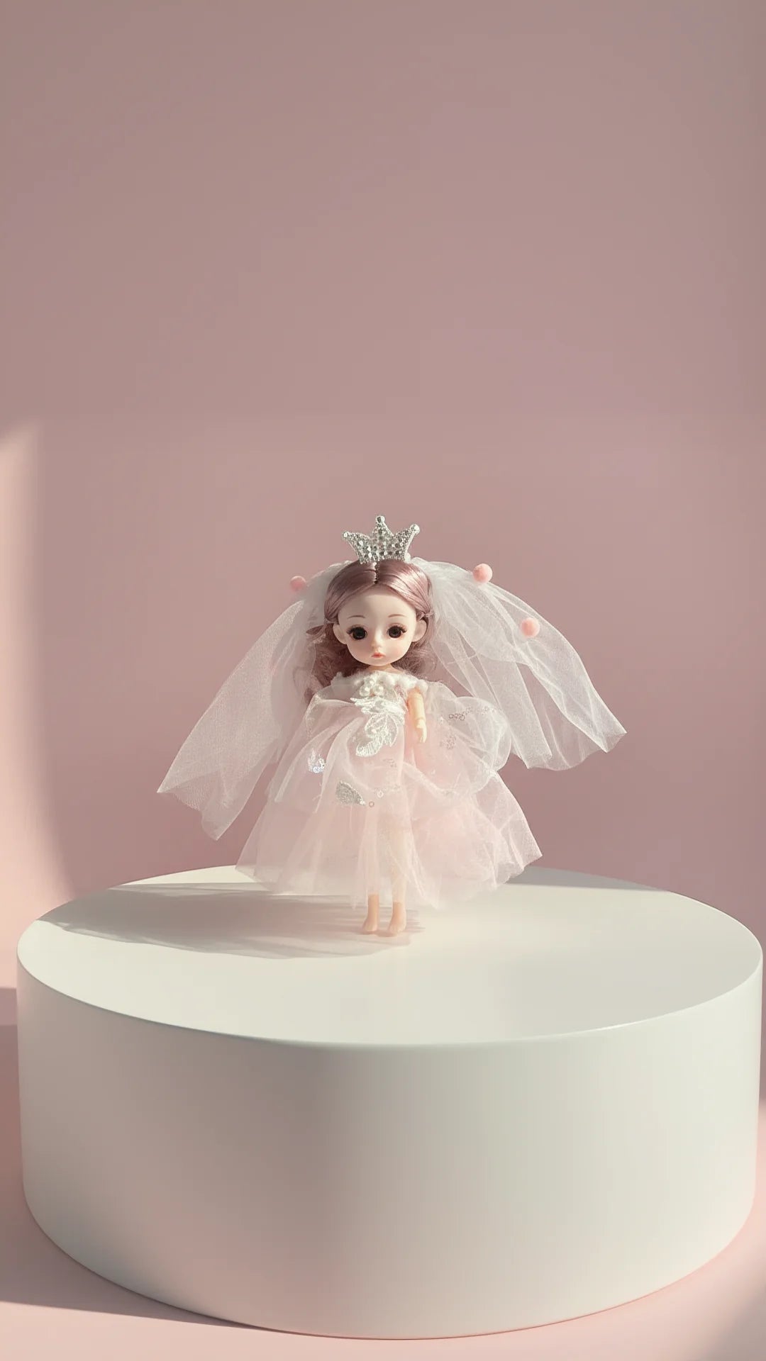 Fairy Crown Princess Baby Doll Flexi Joint Key Ring & Bag Charm