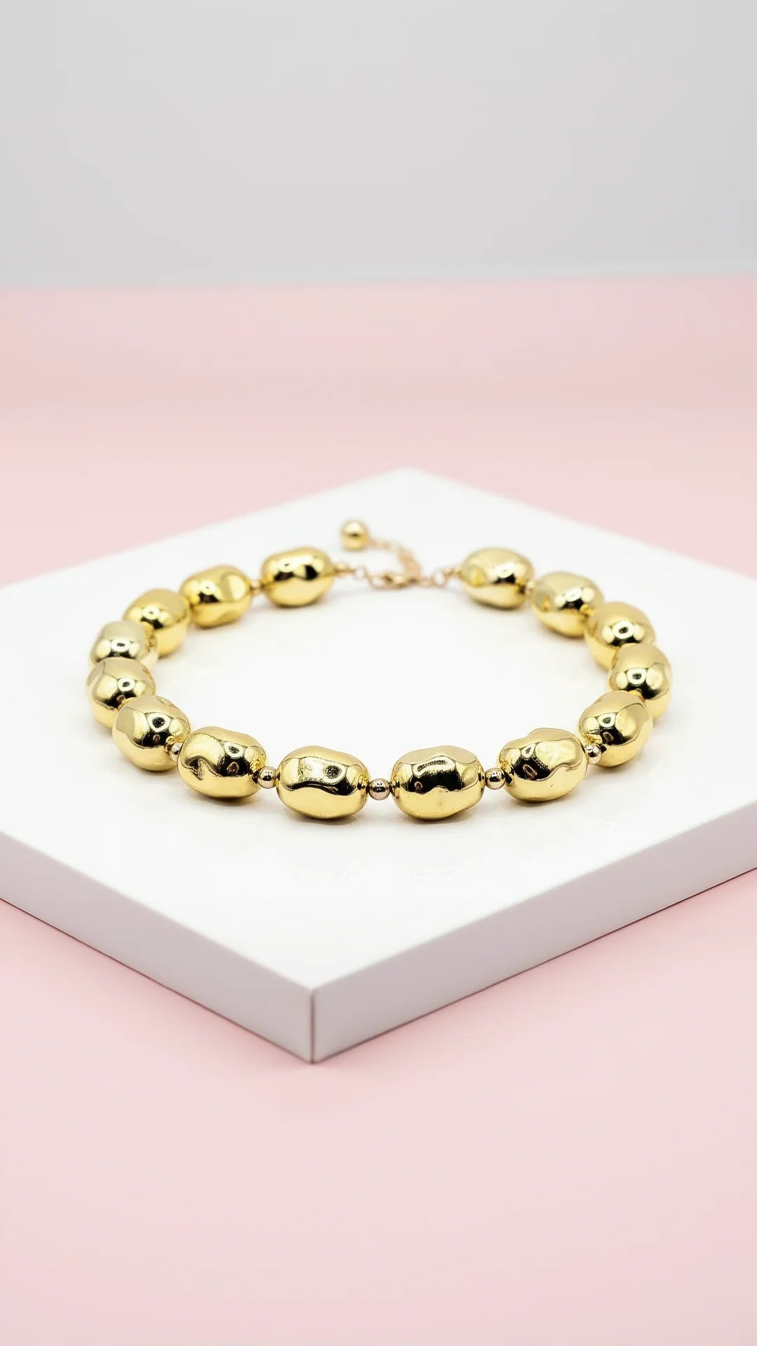 Melted Bubble Chain Link Necklace