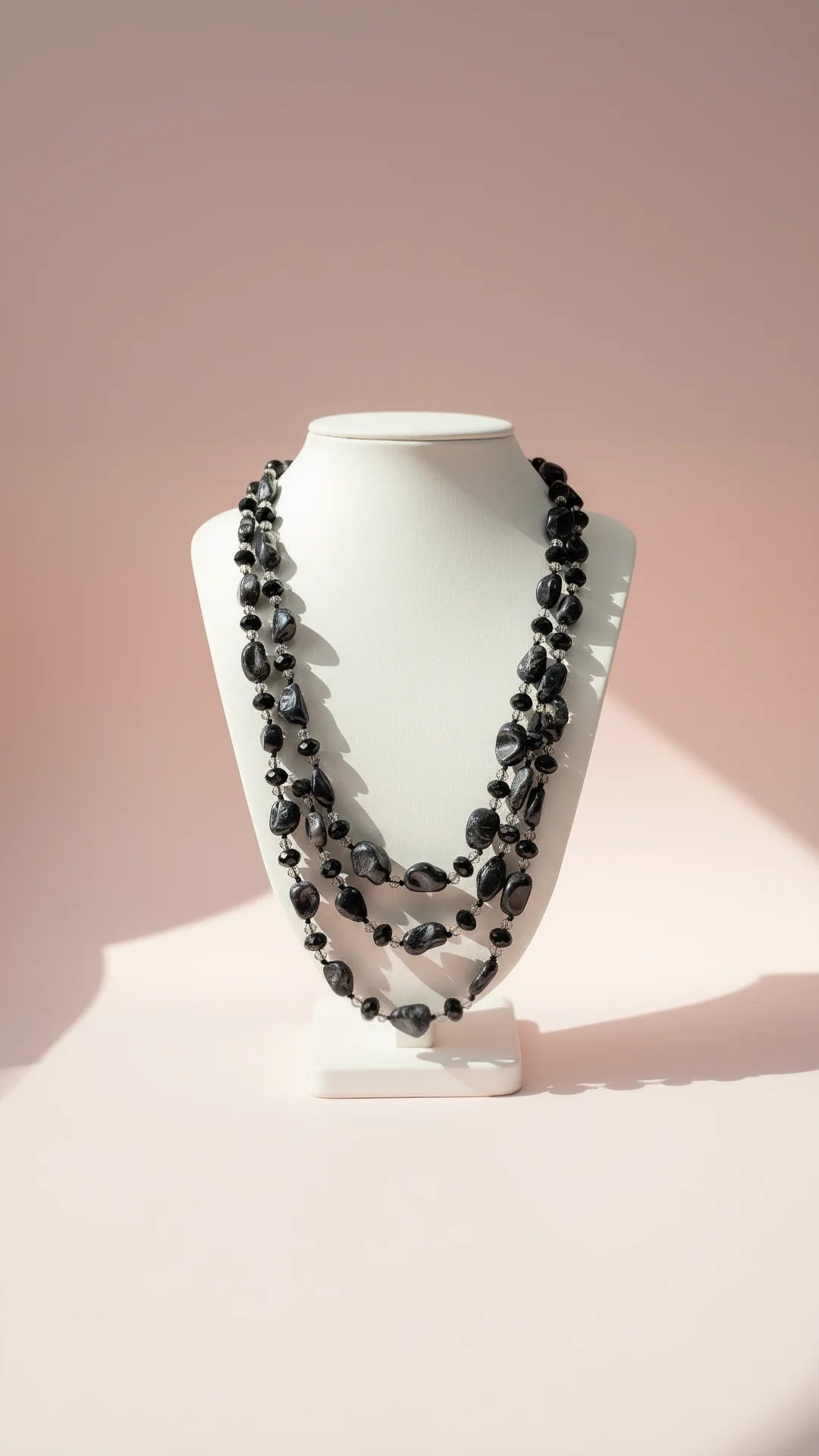 Resin Boho Long Beaded Necklace